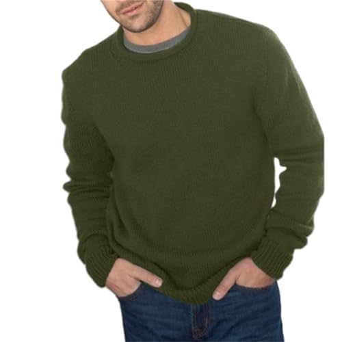 Men Dress Crewneck Sweater, Business Casual Men's Sweaters, Men's Casual Loose Knit Pullover Sweaters