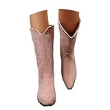 Diseño con Detalles de Bordado: Estas botas de caña media presentan un patrón de bordado único y delicado, añadiendo un toque de elegancia artesanal y distinción a tu estilo de otoño e invierno.