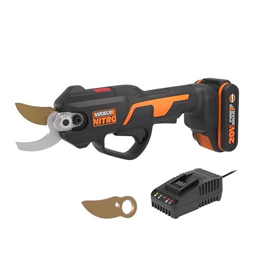 WORX NITRO 20V Tijeras Podadoras sin Cable WG330E.1, sin Escobillas, 25mm