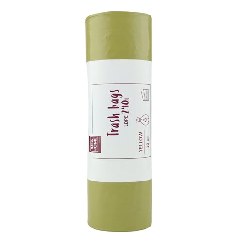 IDEA HOME LDPE Sacs Poubelle 240L x 10 Sacs - Sacs Poubelles pour le Recyclage, d'élimination des Déchets, Tri Sélectif - Jaune