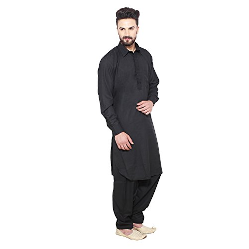 Sojanya (Since 1958, Men's Cotton Blend Pathani Kurta & Salwar SET3