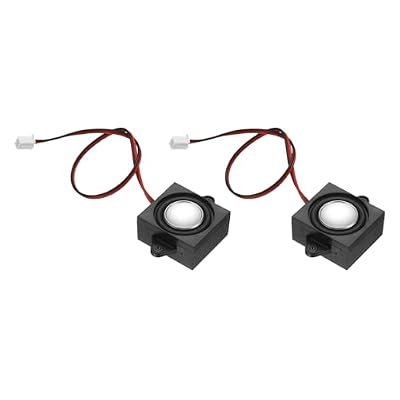 PATIKIL 3 Watt 4 Ohm Mini Speaker, 2PCS Full-Range Mobile Portable Advertising Machine Micro Loudspeaker Connector for Small Electronic Project, Black Silver