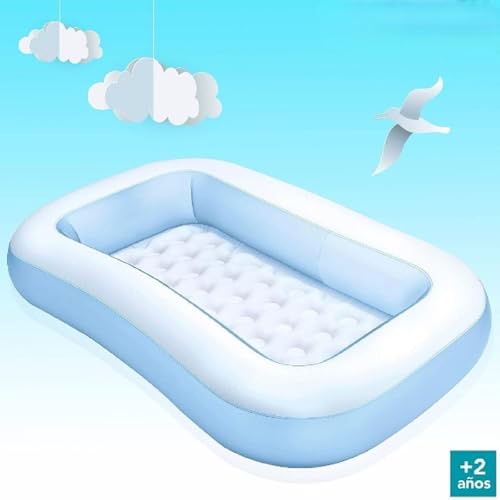 Image of LONGMIRE 5.5ft Portable,Inflatable & Foldable Kids Swimming Pool with Air Pump Baby Bath Tub Water Pool for Kid and Adults,Outdoor&Indoor Kids Bathing Tub