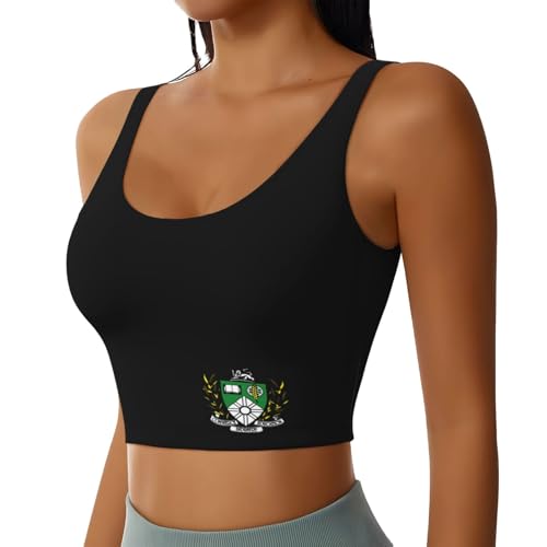 Saskatoon Coat of Arms Women's Sports Bra Yoga Gym Black
