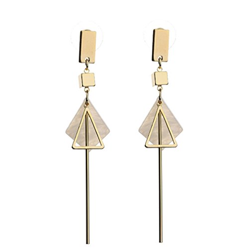 Geometric Triangle Earring Metal Simple Drop Dangle Earring Plating Gold Black Bohemian Dangling Costume Earring For Women Bar Party Fashion Jewelry