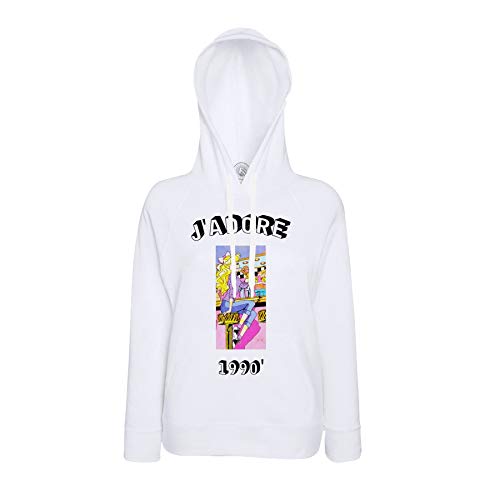 Sweat à capuche retro années 90 vêtement vintage J'adore 1990