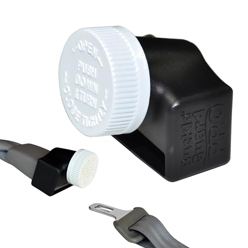 Buckle Guard PRO Seat Belt Button Cover - Helps Keep Kids and Disabled Passengers Safely Buckled Up! Deters Curious Fingers & Accidentally Unbuckling Seat Belts-Fits Most Vehicles (Black)
