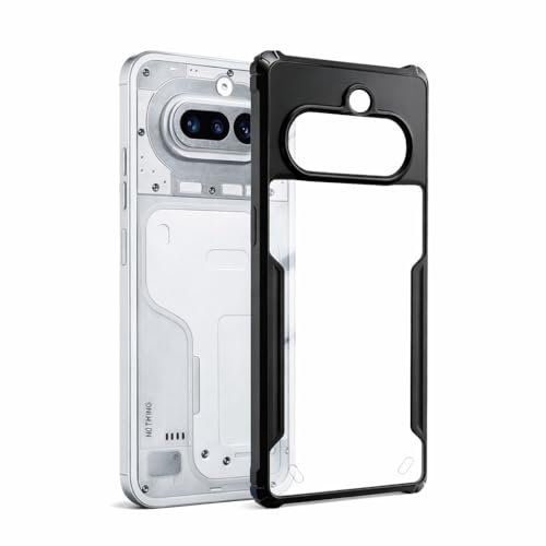 Image of SPAZY CASE Nothing Phone 4a Back Cover | Transparent Crystal Clear Hard PC Back Case with TPU Bumper, Drop Protection Case Cover for Nothing Phone 4a