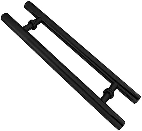Puxador Para Porta 60cm Redondo Madeira E Vidro Aço Inox 304 Esco...