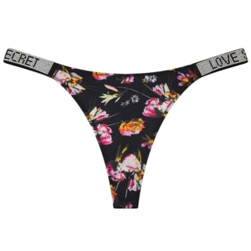 Image of Women's Low-Rise Thong Panty | Stretchable Polyester Innerwear for Comfort | Soft Waistband Lingerie for Women & Girls