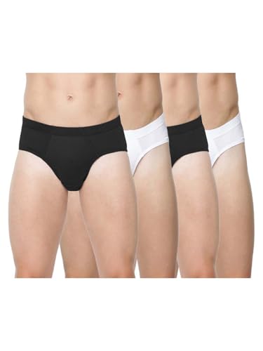 Image of RAMRAJ COTTON Solid Inner Elastic Brief for Men - Pack of 4