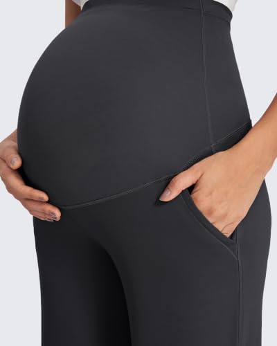 G4Free Pregnancy Pants for Women Maternity Fleece Pants,Black,XXL,Regular - image 2