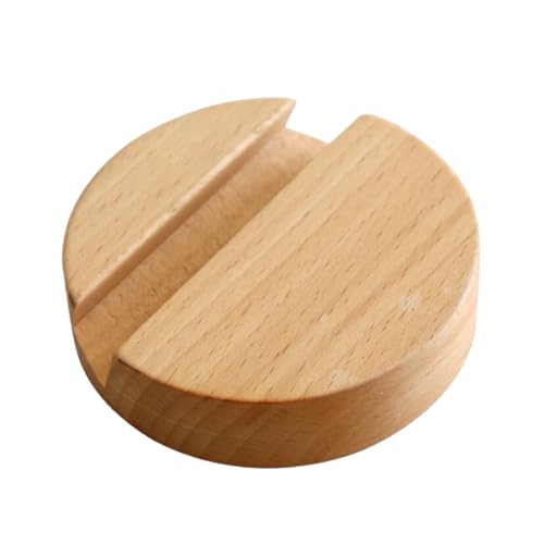 Didiseaon Support De Téléphone Portable en Hêtre Support De Bureau Base Ronde Multifonction pour Smartphone Et Stable