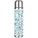 Thermos in acciaio inox con motivo margherita in legno, ideale per ufficio, campeggio e attività all'aria aperta