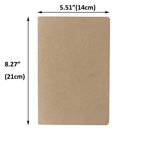 Zmybcpack 24 Pack Journal Notebook Kraft Brown Cover Lined Notebooks For Travelers, Students, Office - Memo Diary Subject Notebooks Planner - A5 Size, 8.26”X5.5”, 60 Lined Pages/30 Sheets #TOP2