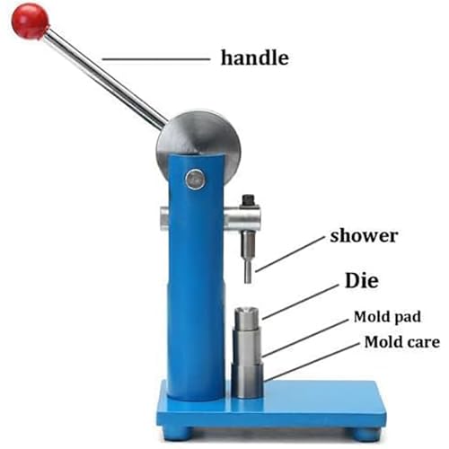 Macchina da stampa a leva per compresse con stampo in acciaio inossidabile per una compressa efficiente in laboratorio, ideale per acido benzoico, campioni di carbone e polveri medicinali