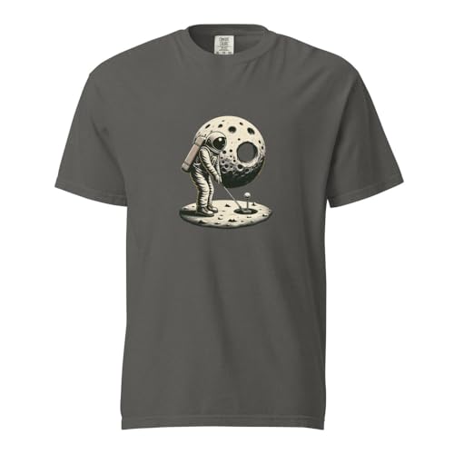 T-shirt Golfer at Space Moon Golf le cadeau idéal en coton épais poivre L