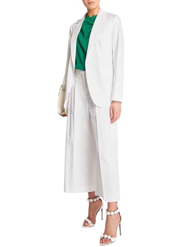 Ensemble tailleur femme pantalon jambes larges et veste de bureau pour costume de travail