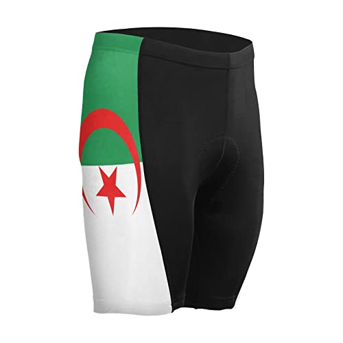 Algeria Flag Men's Bike Shorts Padded Cycling Bicycle Biking Shorts Tight Multicolor