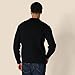 Amazon Essentials Men's Relaxed-Fit Collared Cardigan Sweater, Black, Medium