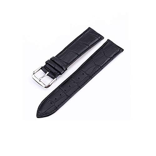 Preisvergleich Produktbild NDYD Classic Personality Grain Strap Lederarmband Uhrenzubehör Hochwertiges Armband 22mm Schwarz Schwarze Linie