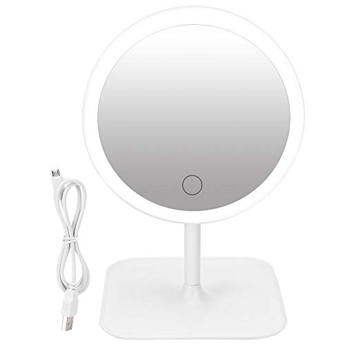 Preisvergleich Produktbild Vergrößerungs-Schminkspiegel LED-Schminkspiegel Reise Vergrößerungsspiegel Schminkspiegel mit Lichtern für Zuhause für Hotel für Reisen(Pearl White)