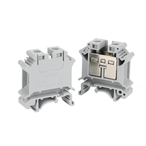 Bloque de terminales UK25N contra falsos contactos, conector eléctrico de tornillo, 5 uds 5