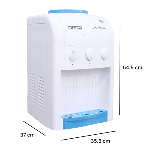 Image of USHA Plastic Instafresh Table Top - Hot, Normal & Cold Water Dispenser, 20 Liter, 65 Watt, White
