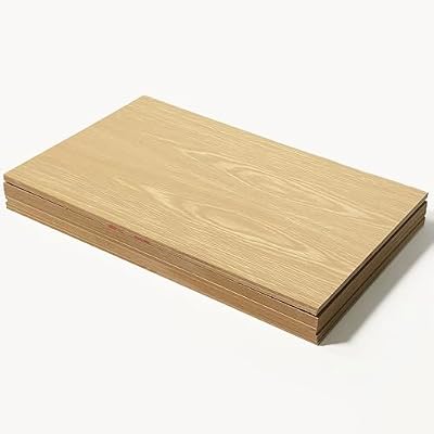 10 Sheets of 12x19 White Oak | 5mm 1/4th inch, MDF Core, 12”x19” Premium Grade A1, Single Sided, Glowforge Ready, Unfinished | Species: Walnut, Cherry, Maple, Oak, Cedar, Mahogany, Alder