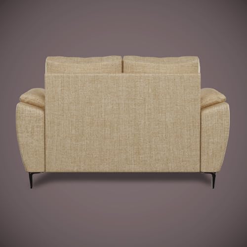 Image of Centuary Sleepables Modena Premium Sofa|Classy Quilted Suede Fabric Upholstery|Fiber-Filled Back Cushion|Wide Plush Fibrefilled Armrests|Ergonomic Lumbar Support |Warm Beige|3 Years Warranty