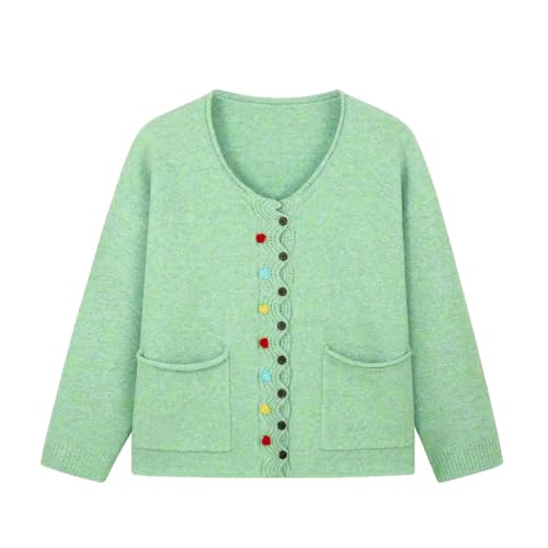 Image of JASCLS Women's Casual Loose Knit Cardigan Oversized Color Block Full Sleeve Sweaters for Women