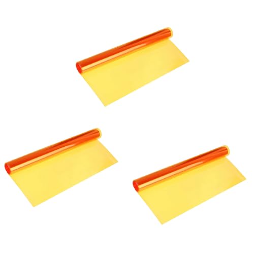 CENMEN 3X Pelicula Faros 30cm X 120cm Tinte Vinilo Coche Naranja