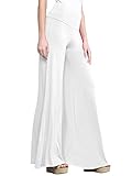 MBJ WB750 Womens Chic Palazzo Lounge Pants S White