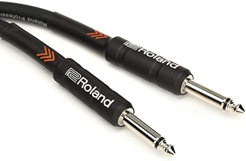Roland Black Series Instrument Cable, Straight/Straight 1/4-Inch Jack, 15-Feet