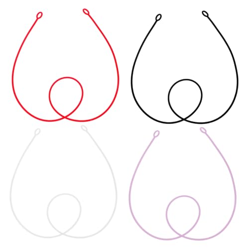 Homoyoyo 4個 ヘッドフォンスト イヤフォンケース ロープ耳栓 コントロールパネルフード 試合日のヘッドバンド ワイヤーロックワイヤーロープ 耳栓スト コード付き耳栓 シリカゲル