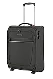 Travelite 2 Rad Handgepäck Koffer mit Schloss erfüllt IATA Bordgepäck Maß, Gepäck Serie CABIN: Kompakter Weichgepäck Trolley, 090237-04, 52 cm, 39 Liter, anthrazit (grau)