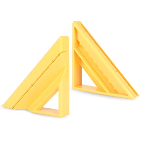 Tile Cutting Tool for Precise 45-Degree Miter Cuts - Edge Trim Square Accessories for Pros & Beginners (1 Piece Yellow)