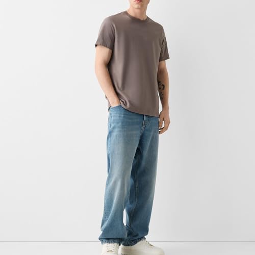 Men Jeans Straight fit High Waisted Work Jeans Relaxed Fit Baggy Denim Jeans Pants2