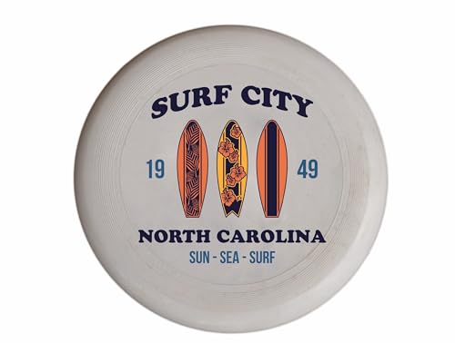 Surf City North Carolina Sun Sea Surf Design Souvenir Frisbee Flying Disc Single
