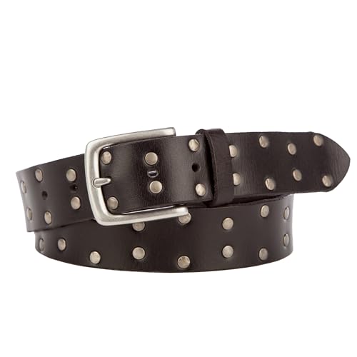 Image of Lucky Brand Men's Genuine Leather Belt | Classic | Casual | Everyday | Western | American Heritage | Metal Buckle