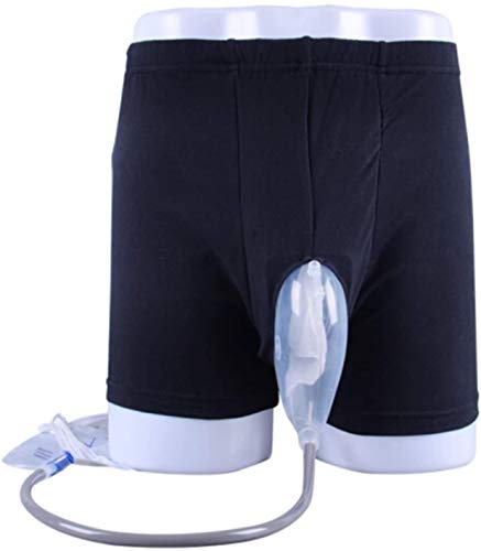 GLJY Pantalones de bolsa de orina, colectores de orina, pantalones de incontinencia para hombre, sistema urinario con bolsa de recolección, portátil, a prueba de fugas, soporte para catéter de orina