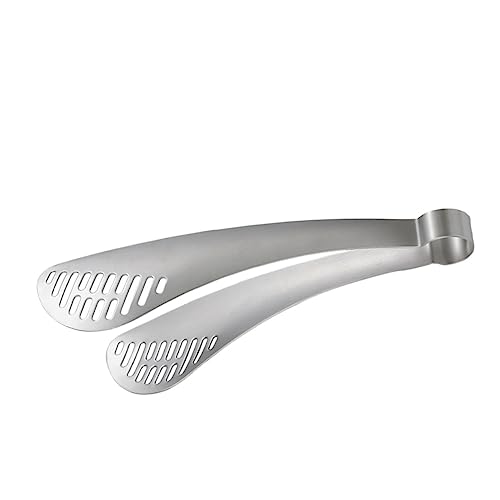 HEMOTON 1Pc Stainless Steel Food Clamp Hollowed out Bbq Tong for Safe Grilling Durable and Heat Resistant Barbecue Clip for Home Parties Weddings and Daily Use