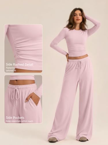 Image of Trendy Queen Women's 2 Piece 2026 Fall Fashion Lounge Set with Pockets