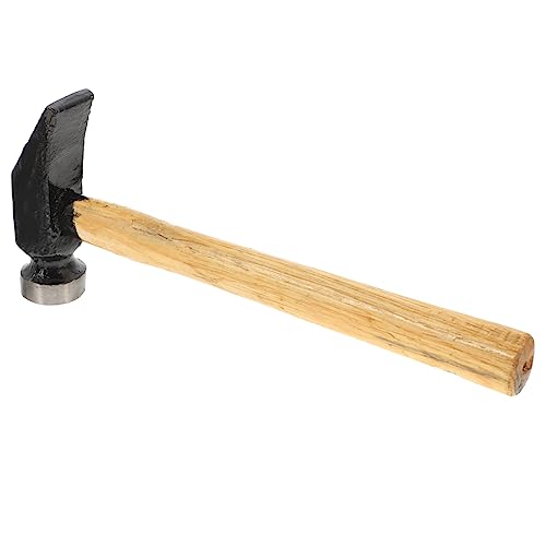 Homoyoyo Household Tack Hammer Wooden Handle Practical Repairing Hammer for Shoes Leather Cases