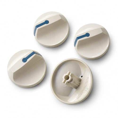 Image of Washing Machine Knob Set Compatible with Samsung Semi-Automatic Washing Machine (Set of 4) | Dryer & Drain Timer Switch Button Knob | Replacement Parts & Accessorie