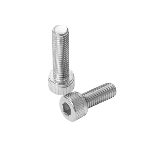 M4 304 Stainless Steel Cylindrical Head Hexagonal Knurled Vertical Pattern Screw(M4x40 30PCS)