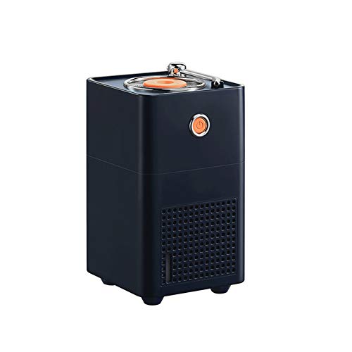 Tragbarer Luftbefeuchter Retro-Plattenspieler 300ml Luftbefeuchter Wireless-Aroma Diffuser USB aufladbare, Geeignet für Outdoor Reisen,Blau