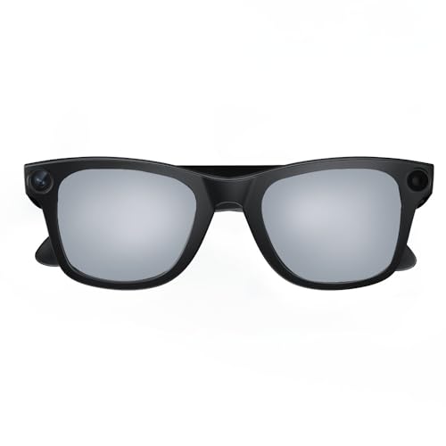 EnergyDeer スマートグラス グラス メガネ リアルタイム翻訳 型カメラ 大規模 AIモデル搭載 ケース10回可能 UV変色レンズ搭載 800W画素 アプリ操作可能 男女兼用 カメラ (800W 画素,c)