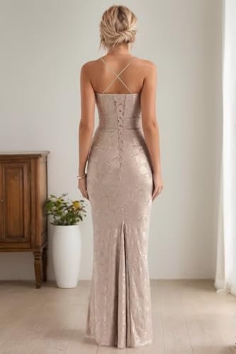 Satin Jacquard Floral Prom Dresses for Women 2025 Satin Formal Evening Dress Mermaid Long Ball Gown2