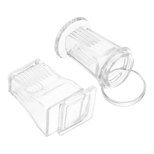 PRETYZOOM Cuve Transparente pour Lames de Microscope 2 Pièces, Pot de Coloration en Verre Couvercle, Support Stable pour Expériences Scientifiques et Scolaires